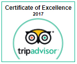 TripAdvisor Certificate of Excelence 2017